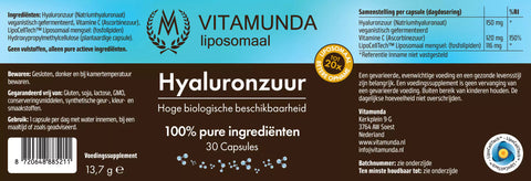 LIPOSOMAL HYALURONIC ACID 30 Capsules | Weight Loss and Joint Health